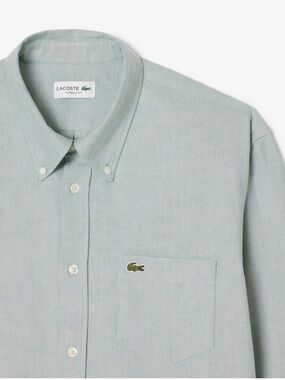 Lacoste Men's Button-Down Shirt in Mint Green 14.5-37